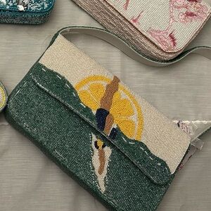 Viral Beaded Diver Swimmer Shoulder Bag  NWT